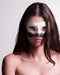 Colombina Contrast Black Ink Masquerade Mask