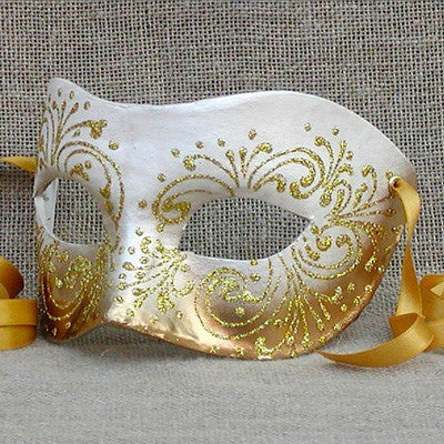 Colombina Springtime 3 - White Ice Masquerade Mask