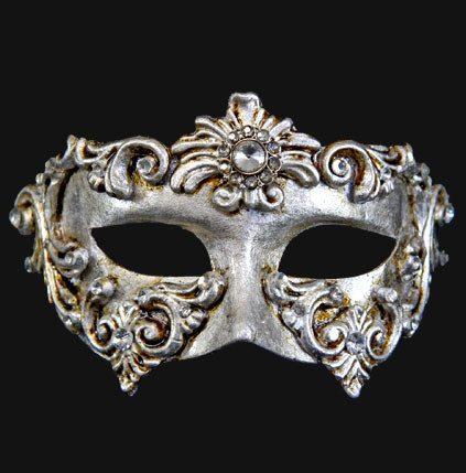Colombina Barocco Silver Masquerade Mask