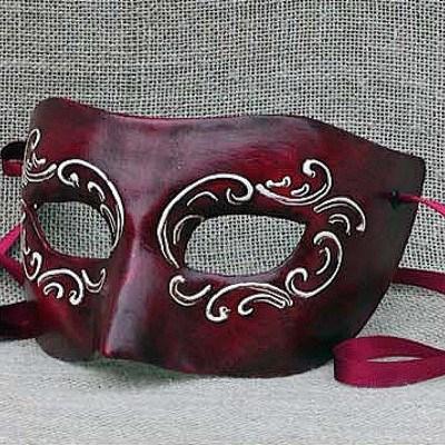Colombina Red Ink Masquerade Mask