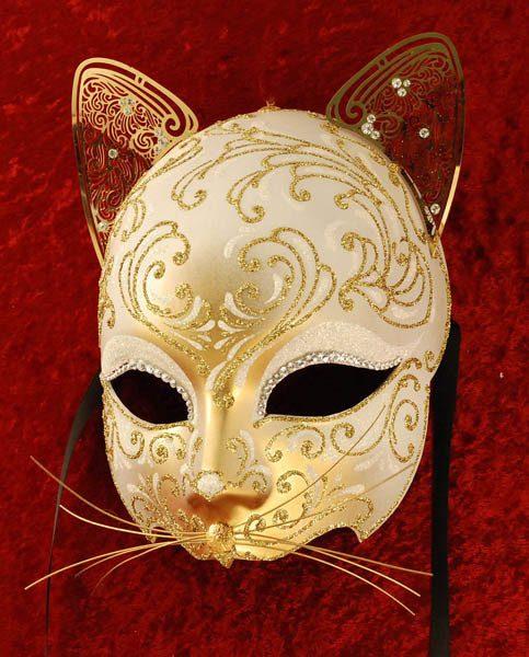 Gattino White Masquerade Mask