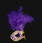 Colombina Piume Mezza Purple Masquerade Mask