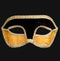 Colombina Velluto Black/Orange Masquerade Mask