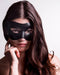 Colombina Leather Black Masquerade Mask