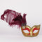 Colombina Can Can Gold Bordeaux Masquerade Mask
