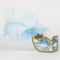 Colombina Can Can Gold Sky Blue Masquerade Mask