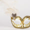 Colombina Can Can Gold White Masquerade Mask