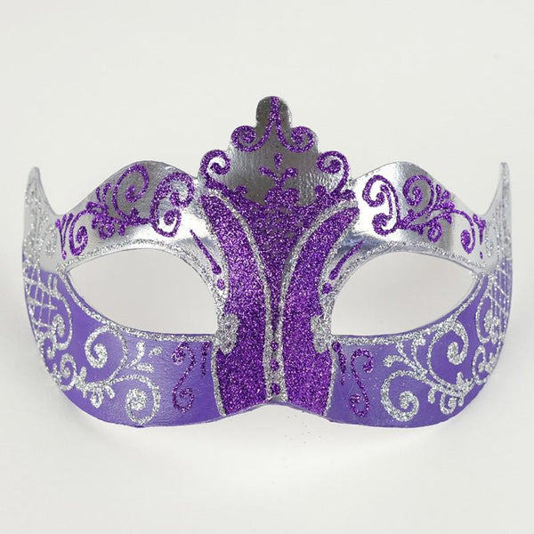 Colombina Stella Silver Purple Masquerade Mask