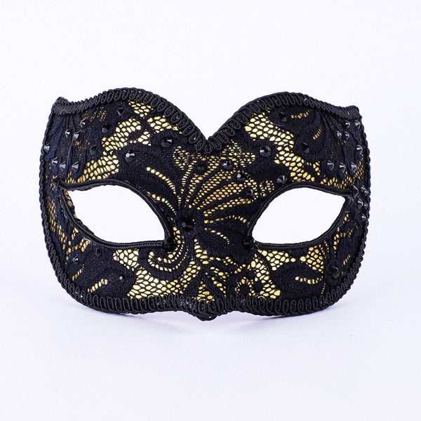 Lacy Gold Masquerade Mask