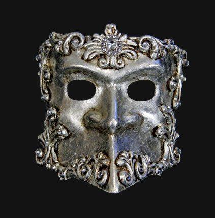 Bauta Barocco Silver Masquerade Mask