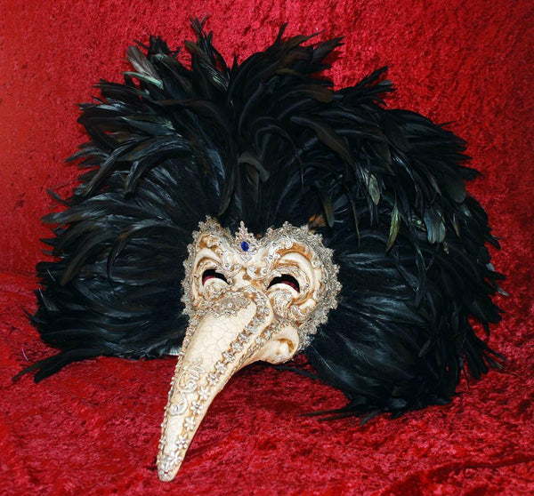 Becco Uccello Piuma Masquerade Mask