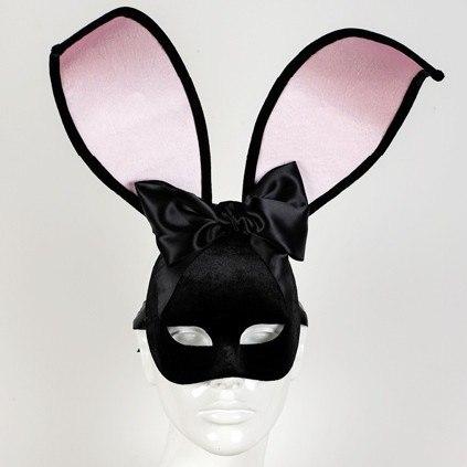 Black Velveteen Rabbit Masquerade Mask
