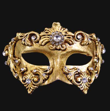 Colombina Barocco Gold Masquerade Mask | VIVO Masks