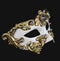 Colombina Barocco Gold White Masquerade Mask