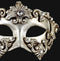 Colombina Barocco Silver Masquerade Mask