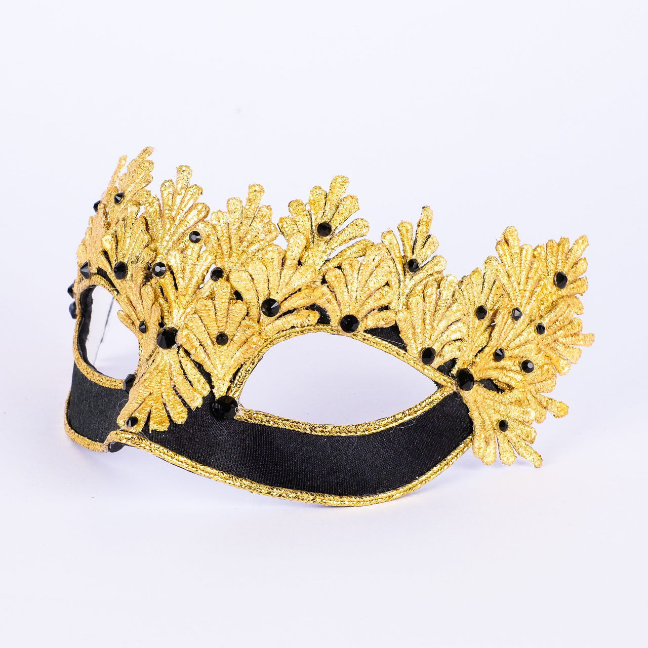 Colombina Fenice Gold Black Masquerade Mask