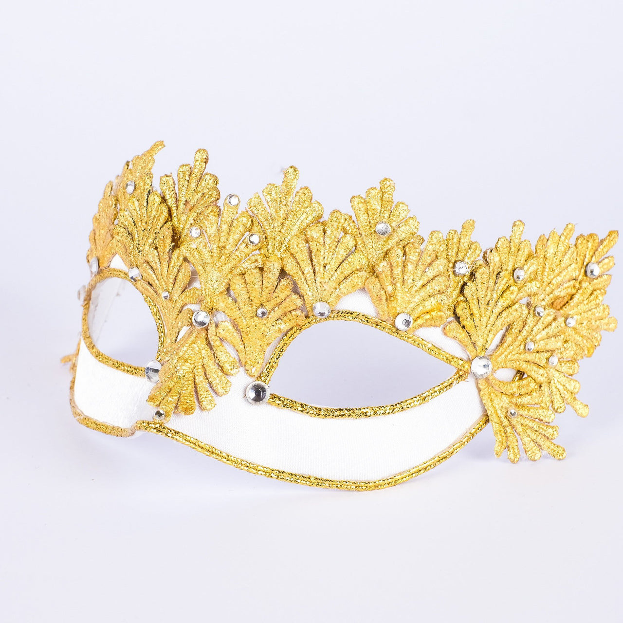 Colombina Fenice Gold White Masquerade Mask