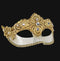 Colombina Macrame Stella Gold Masquerade Mask