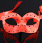 Colombina Pois Red Masquerade Mask
