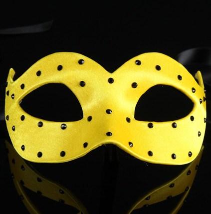 Colombina Pois Yellow Masquerade Mask