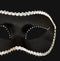 Colombina Satin Strass Black Masquerade Mask