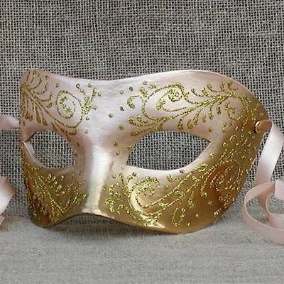 Colombina Springtime 4 - Pink Rose Gold Masquerade Mask
