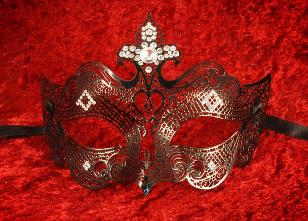 Gala Metallo Black Masquerade Mask