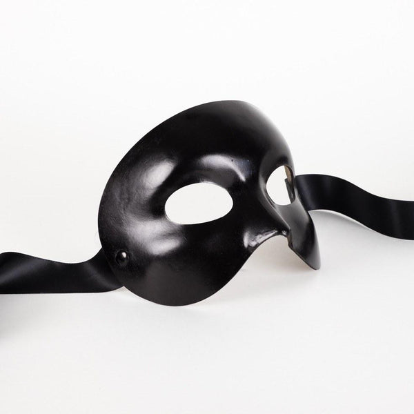 Opera Leather Black Masquerade Mask