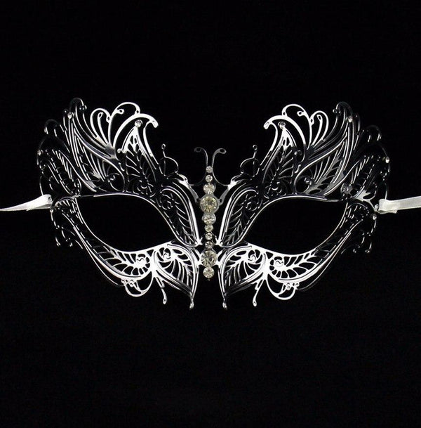 Phoenix Metallo Silver Masquerade Mask