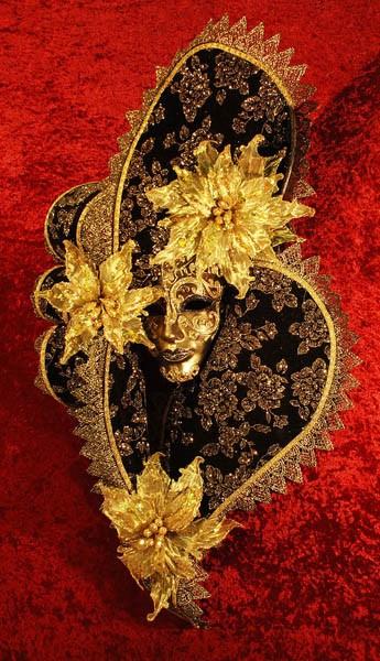 Ventaglio Lux Nero Masquerade Mask
