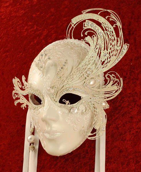 Volto Cigno White Masquerade Mask