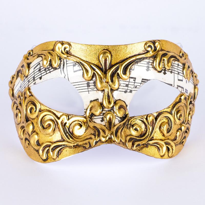 Colombina Musica Stucchi Gold Masquerade Mask